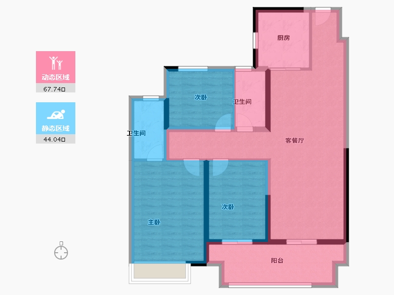 河南省-许昌市-金科鹿鸣帝景-100.00-户型库-动静分区