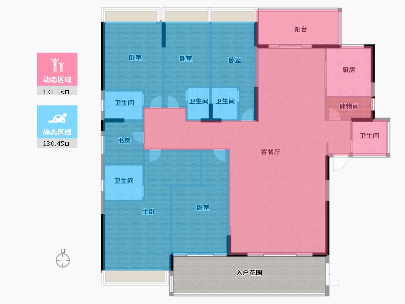 广东省-揭阳市-帝景城-267.97-户型库-动静分区