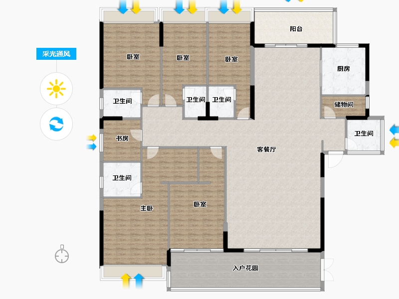 广东省-揭阳市-帝景城-267.97-户型库-采光通风