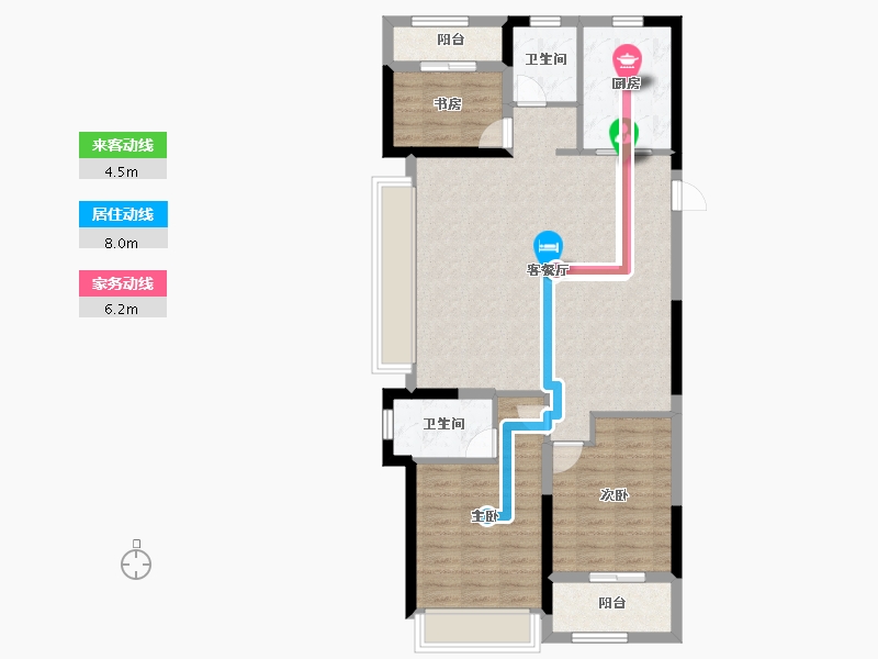 浙江省-温州市-新城旭辉未来海岸-91.20-户型库-动静线