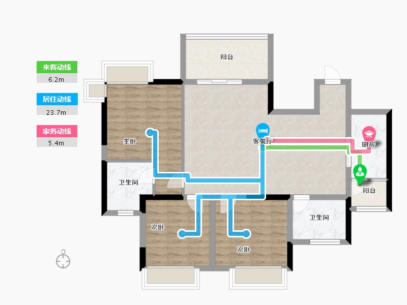 四川省-遂宁市-正泰·江湾国际-94.90-户型库-动静线