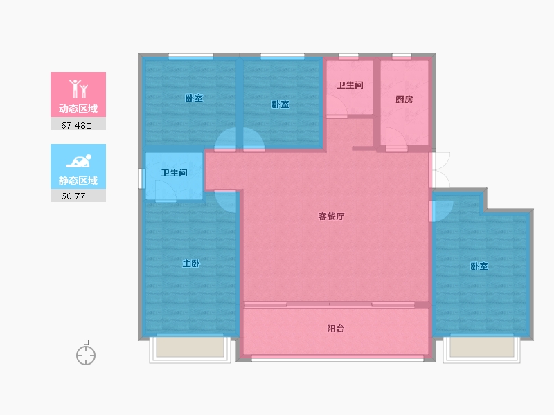 山东省-泰安市-开元盛世望岳园-116.00-户型库-动静分区