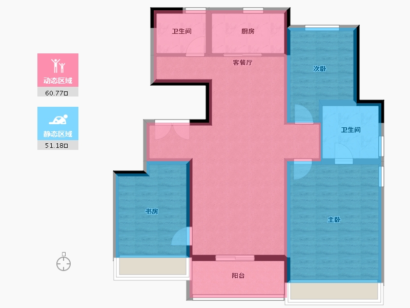 河南省-许昌市-融创观河宸院-100.13-户型库-动静分区