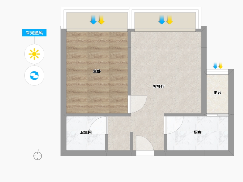 四川省-成都市-天府滨江-55.69-户型库-采光通风