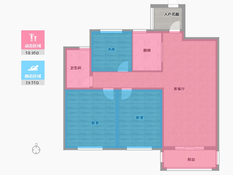 山东省-菏泽市-江南绿城-91.97-户型库-动静分区