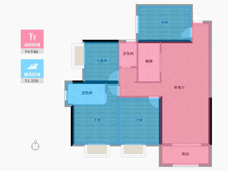 广西壮族自治区-钦州市-松宇时代城-112.05-户型库-动静分区