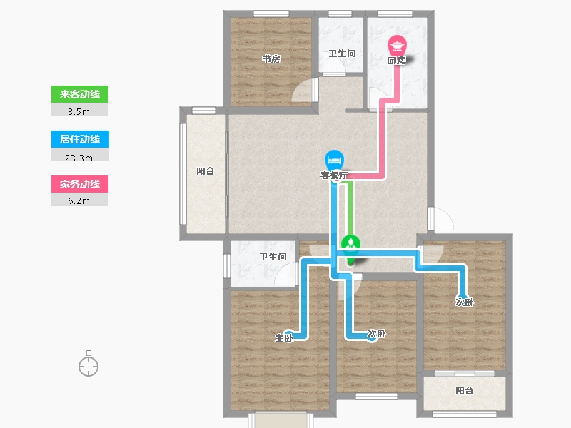 山东省-菏泽市-江南绿城-116.80-户型库-动静线