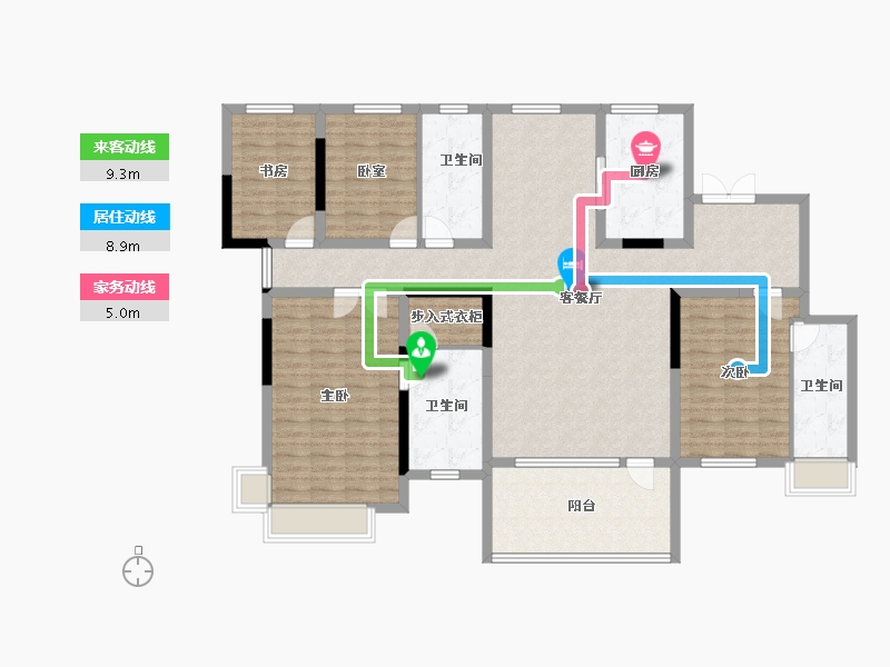 河北省-石家庄市-世界壹號-153.91-户型库-动静线