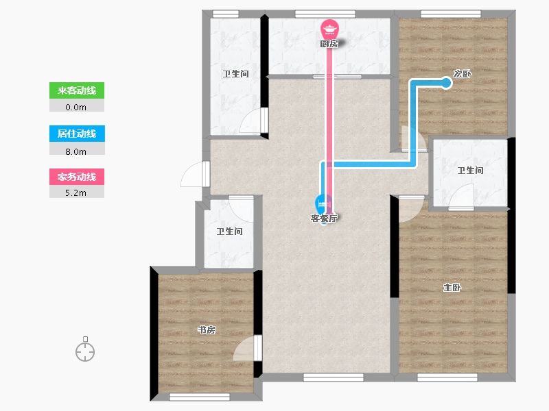 辽宁省-盘锦市-林海景天·林翠苑-102.04-户型库-动静线