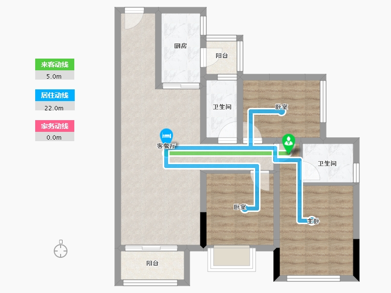 四川省-雅安市-领地蘭台府3期-75.35-户型库-动静线