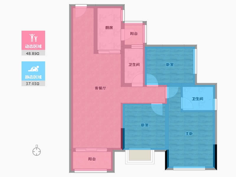 四川省-雅安市-领地蘭台府3期-75.35-户型库-动静分区