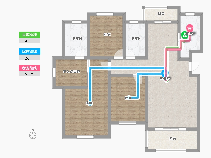 江苏省-盐城市-西城美地-104.00-户型库-动静线