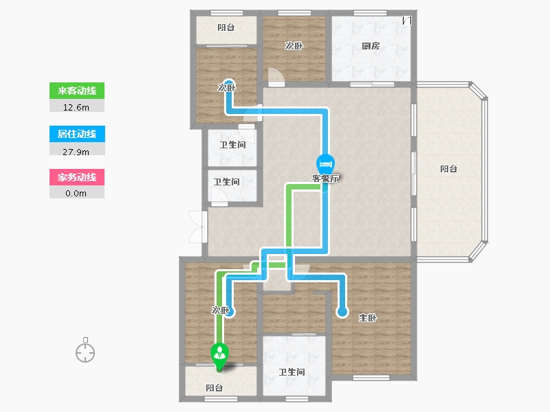 山东省-泰安市-龙湖公园里·公园里-166.52-户型库-动静线