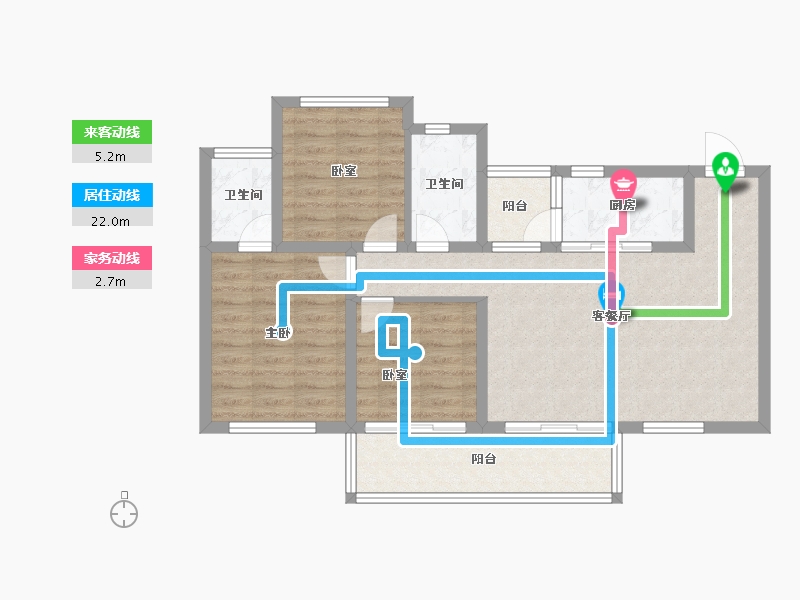 四川省-雅安市-正黄金域华府-81.60-户型库-动静线