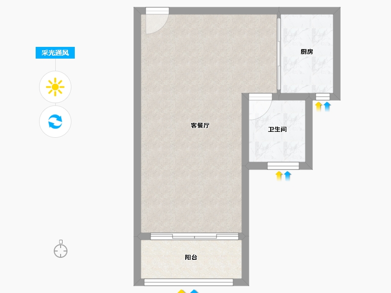 广西壮族自治区-防城港市-防城港恒大悦澜湾-43.58-户型库-采光通风