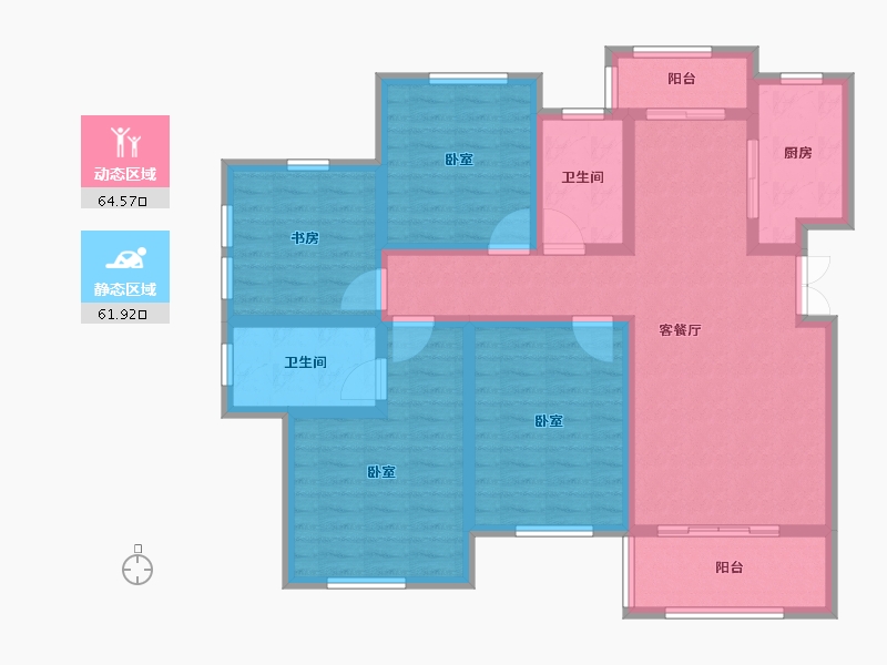 江苏省-盐城市-西城美地-112.01-户型库-动静分区