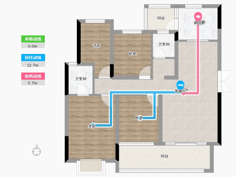 四川省-雅安市-领地蘭台府3期-93.50-户型库-动静线