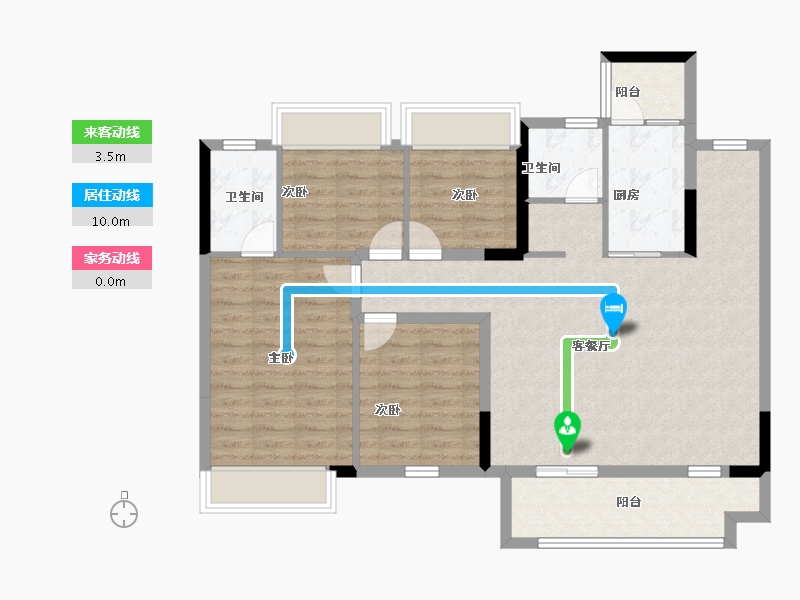 四川省-遂宁市-正黄·翡翠湾-99.20-户型库-动静线