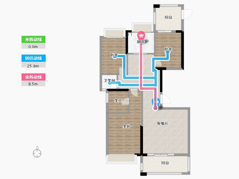 广东省-揭阳市-华美春天-111.16-户型库-动静线