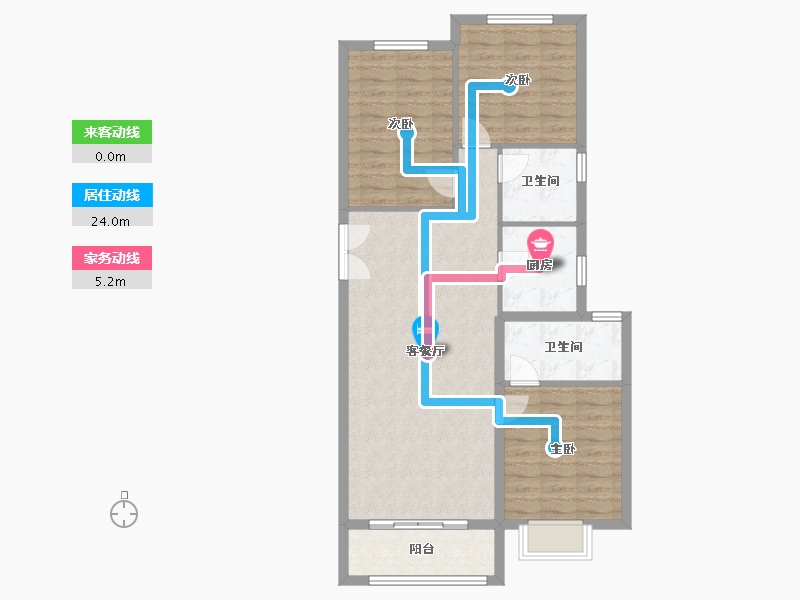 河北省-石家庄市-滨江荣盛华府-89.09-户型库-动静线