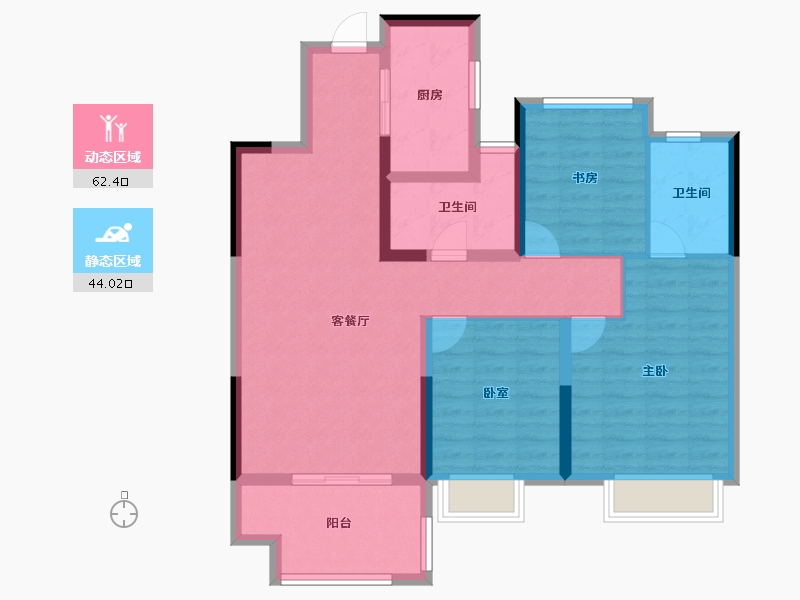 安徽省-巢湖市-明发和城首府-95.20-户型库-动静分区