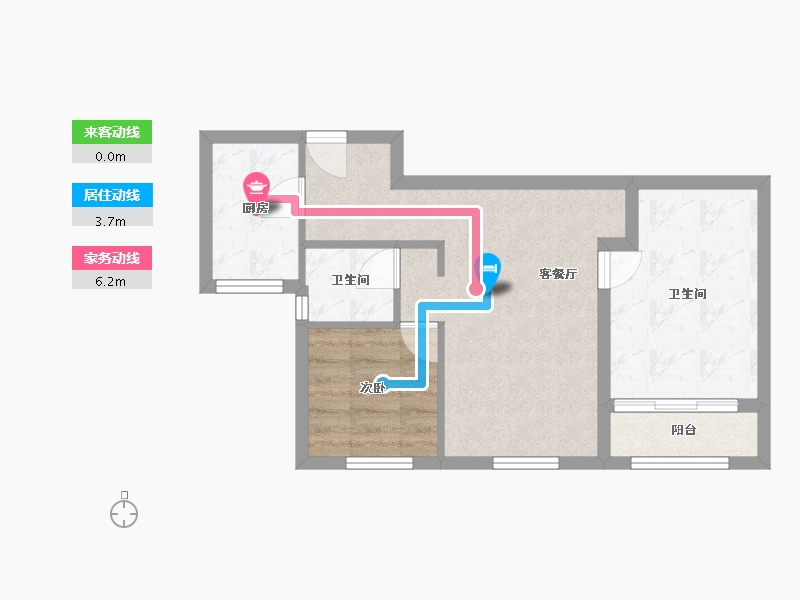 江苏省-苏州市-嘉骏峰庭-48.65-户型库-动静线