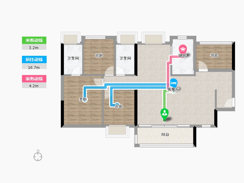 广东省-广州市-越秀天瀛-100.08-户型库-动静线