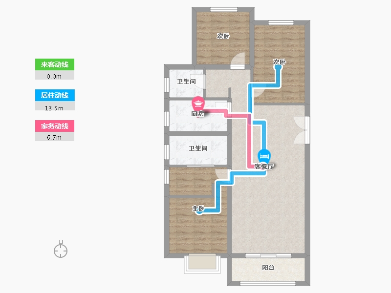 河北省-石家庄市-滨江荣盛华府-90.19-户型库-动静线