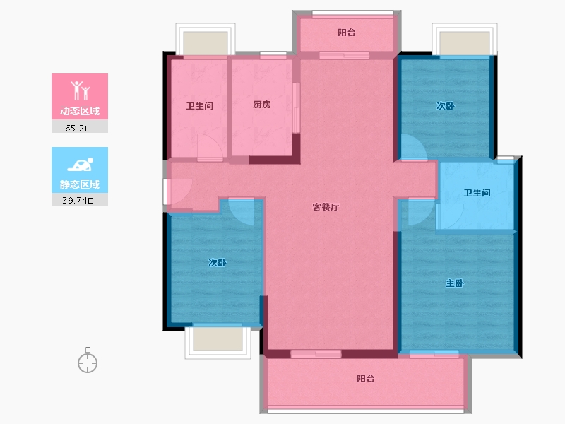 广东省-阳江市-绿地阳江城际空间站-94.02-户型库-动静分区