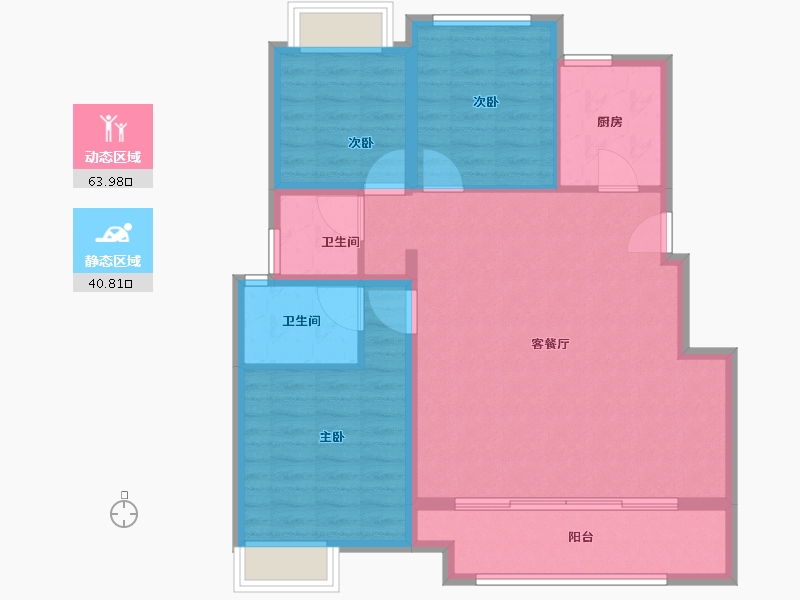 江苏省-苏州市-紫锦墅院-95.00-户型库-动静分区