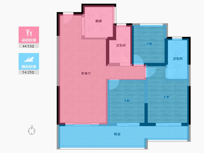 浙江省-温州市-西塘未来社区-87.96-户型库-动静分区