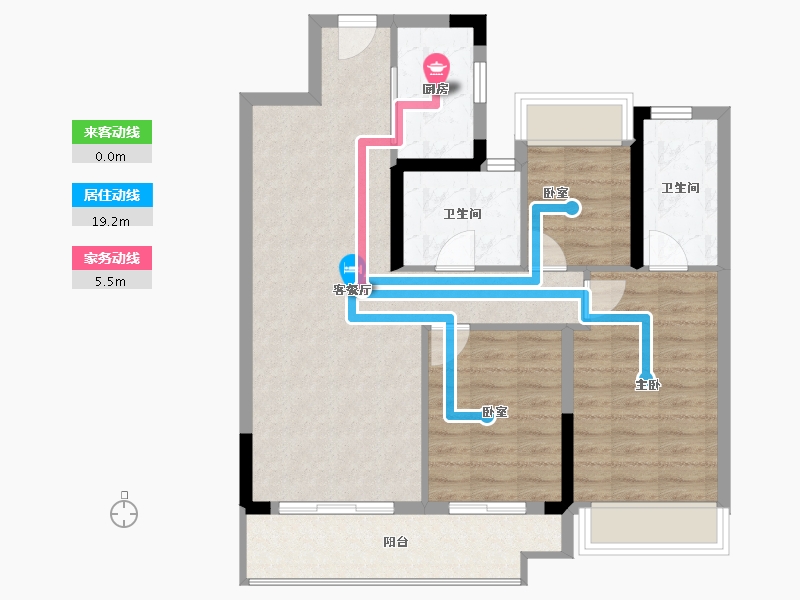 湖北省-武汉市-城投融创国博城-83.74-户型库-动静线