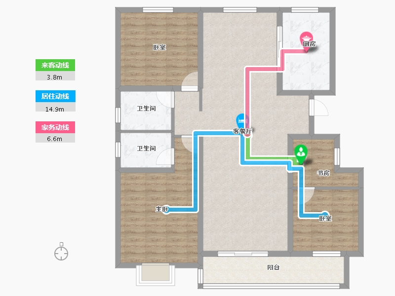 山东省-泰安市-洸河水岸-118.40-户型库-动静线