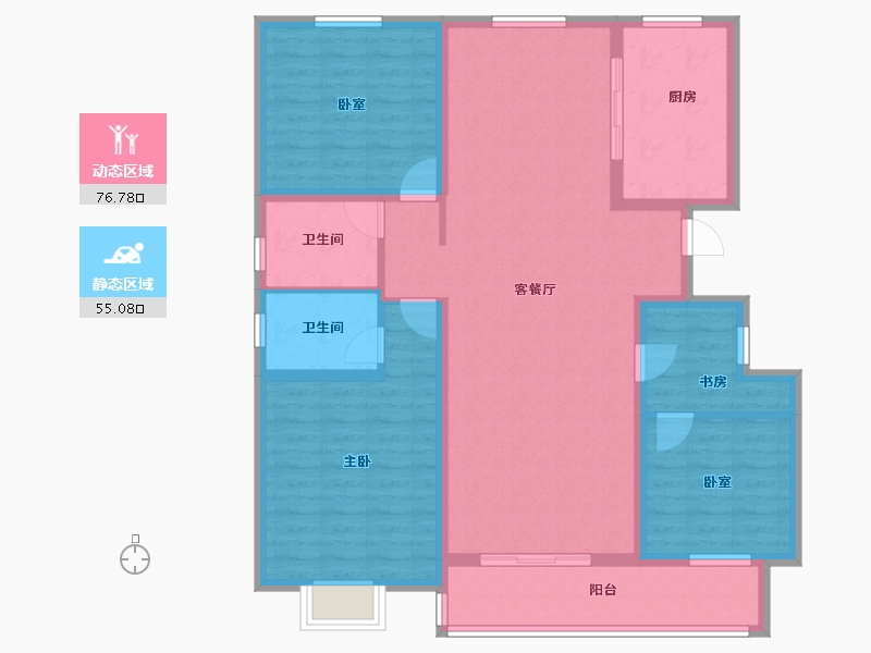 山东省-泰安市-洸河水岸-118.40-户型库-动静分区