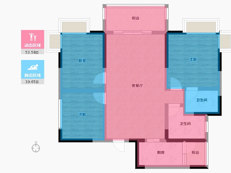 四川省-眉山市-天府桃源-82.46-户型库-动静分区