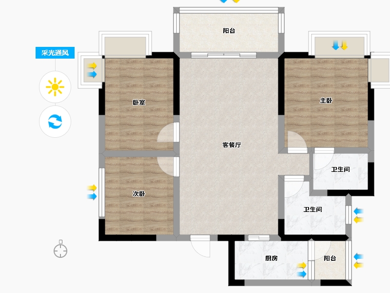 四川省-眉山市-天府桃源-82.46-户型库-采光通风