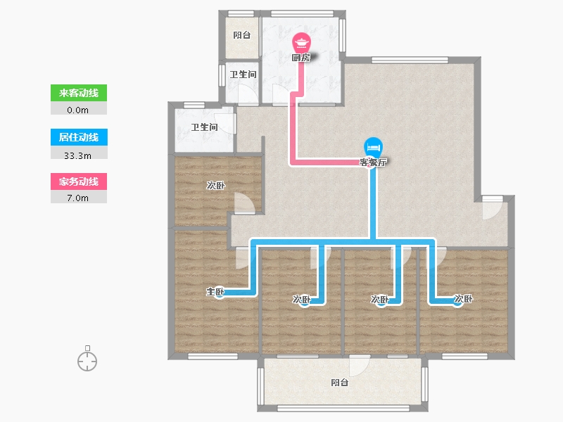 山东省-临沂市-富民小区-143.20-户型库-动静线