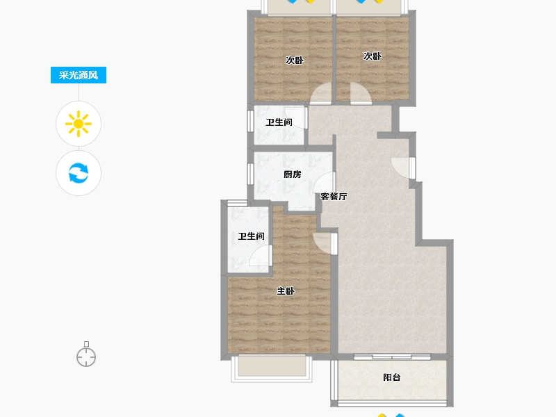 四川省-成都市-保利西汇智慧云城-86.40-户型库-采光通风