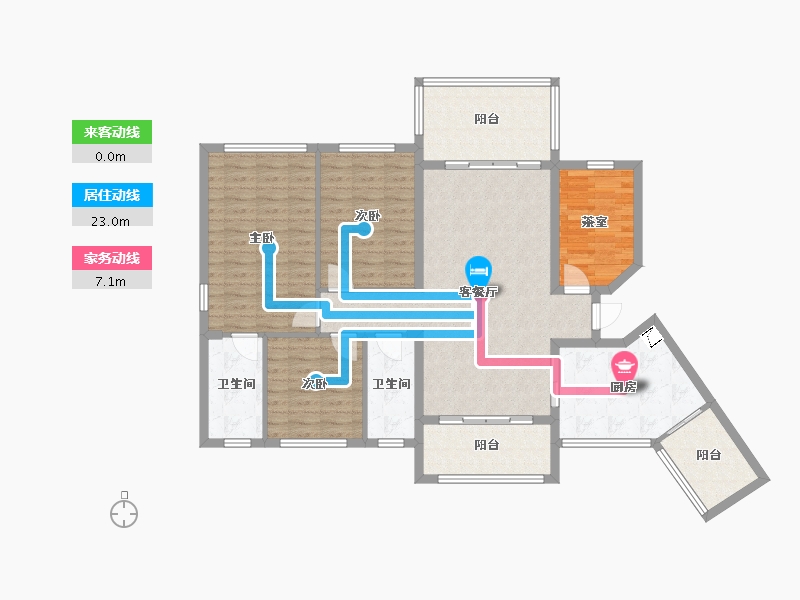 广东省-湛江市-建实帝景银湾-132.88-户型库-动静线