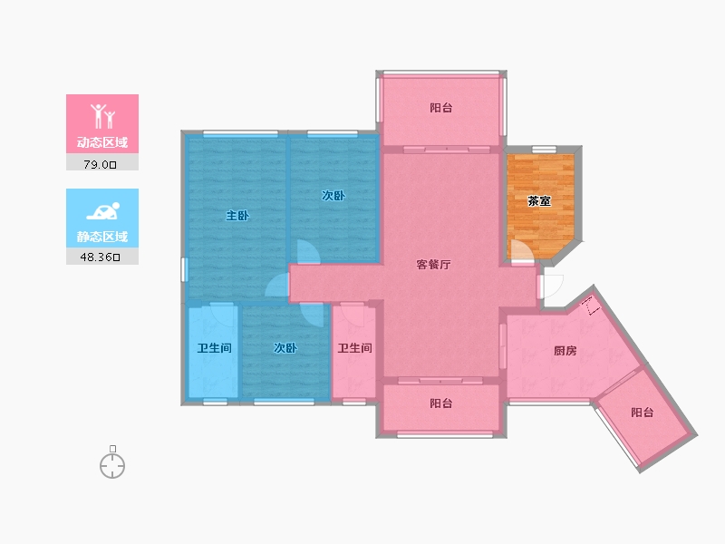 广东省-湛江市-建实帝景银湾-132.88-户型库-动静分区