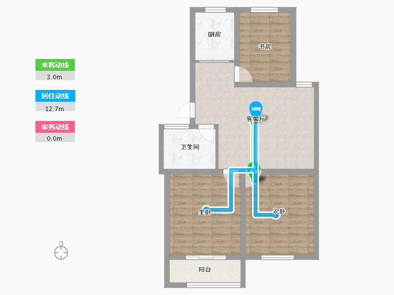 山东省-潍坊市-鑫雅苑-79.37-户型库-动静线