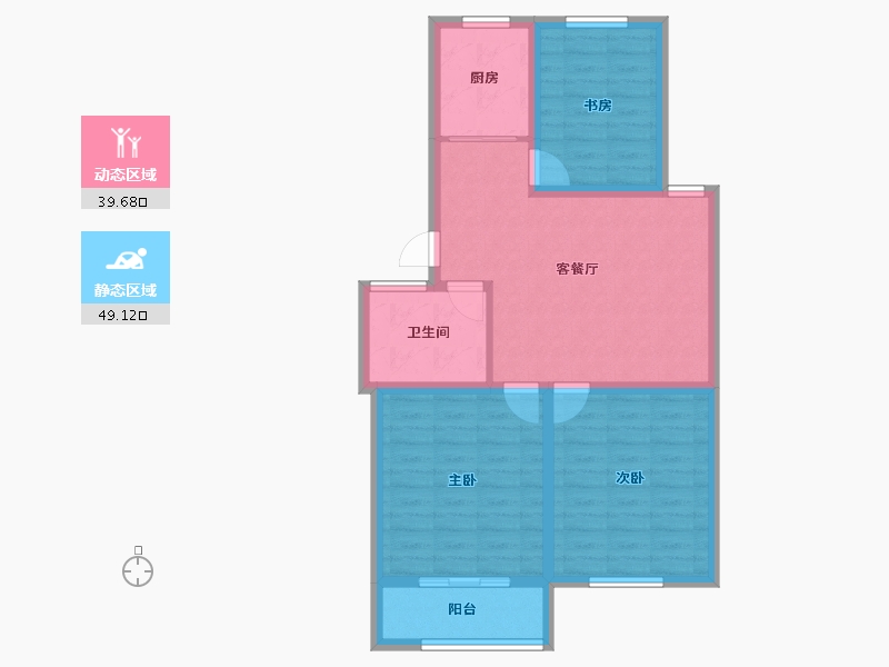 山东省-潍坊市-鑫雅苑-79.37-户型库-动静分区