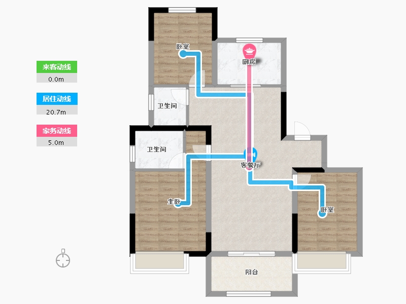 河南省-许昌市-当代宏安满堂悦-92.01-户型库-动静线