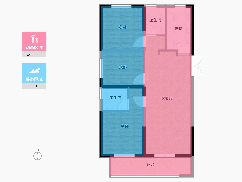 河南省-许昌市-大正鲲府-69.73-户型库-动静分区