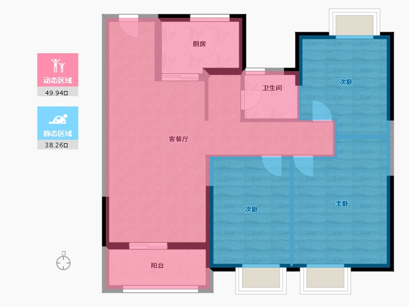 江苏省-苏州市-旭辉熹阅-79.00-户型库-动静分区