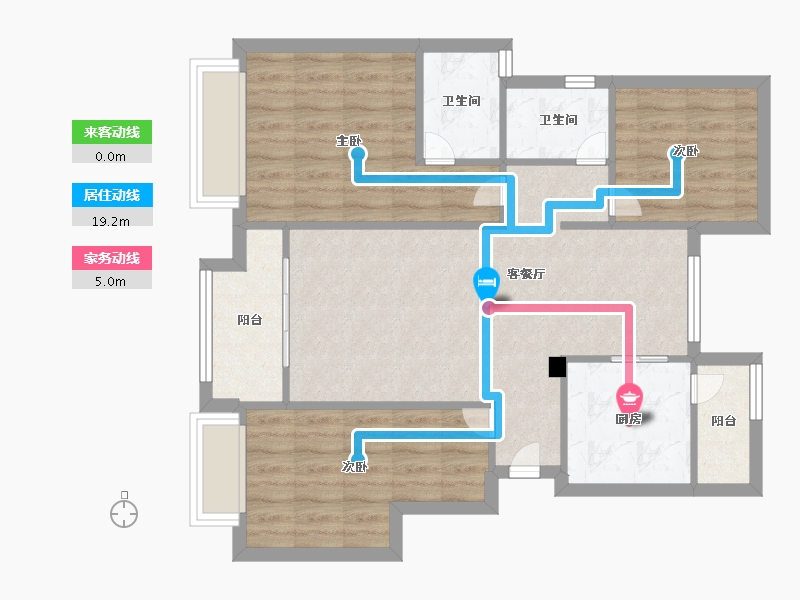 四川省-眉山市-海伦堡三千樾一期-79.19-户型库-动静线