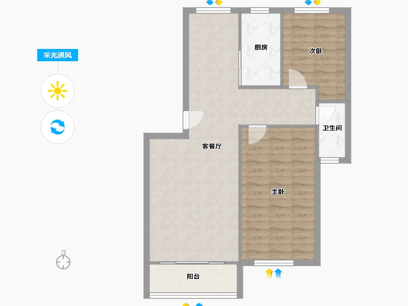 山东省-济宁市-火炬仁里-76.11-户型库-采光通风