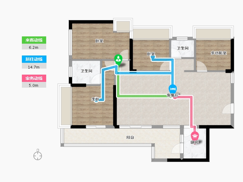 湖南省-郴州市-熠通公馆-94.98-户型库-动静线