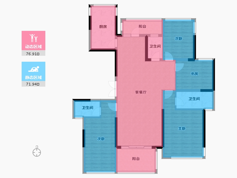 广西壮族自治区-南宁市-富鸣阳光城-134.30-户型库-动静分区