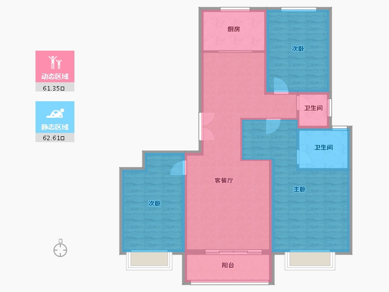 河北省-石家庄市-弘石湾尚府-112.04-户型库-动静分区